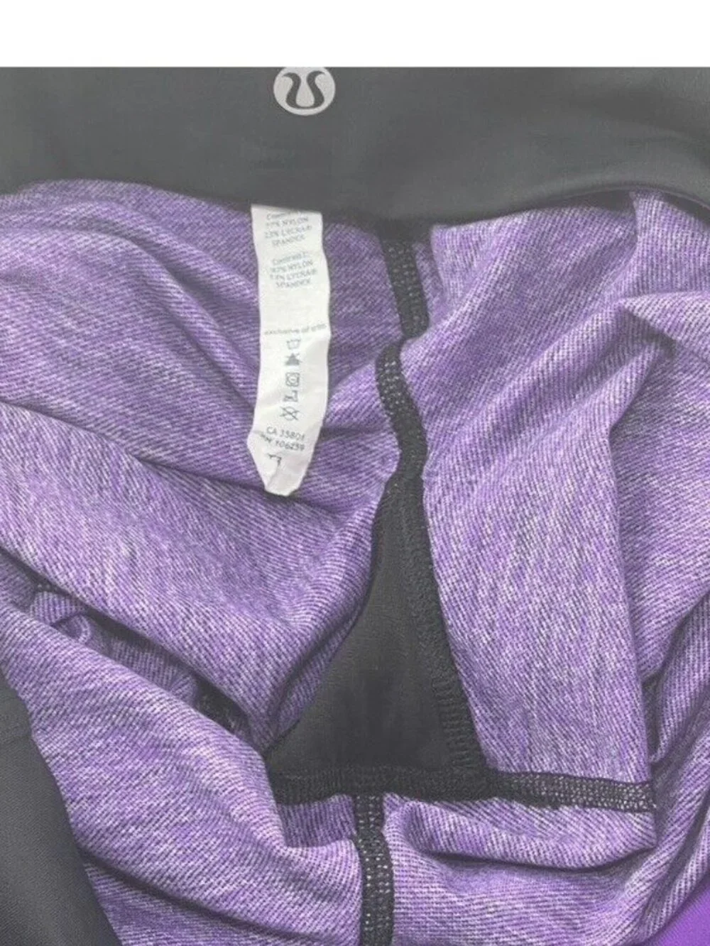 Lululemon Athletica Purple & Black Heathered Leggings